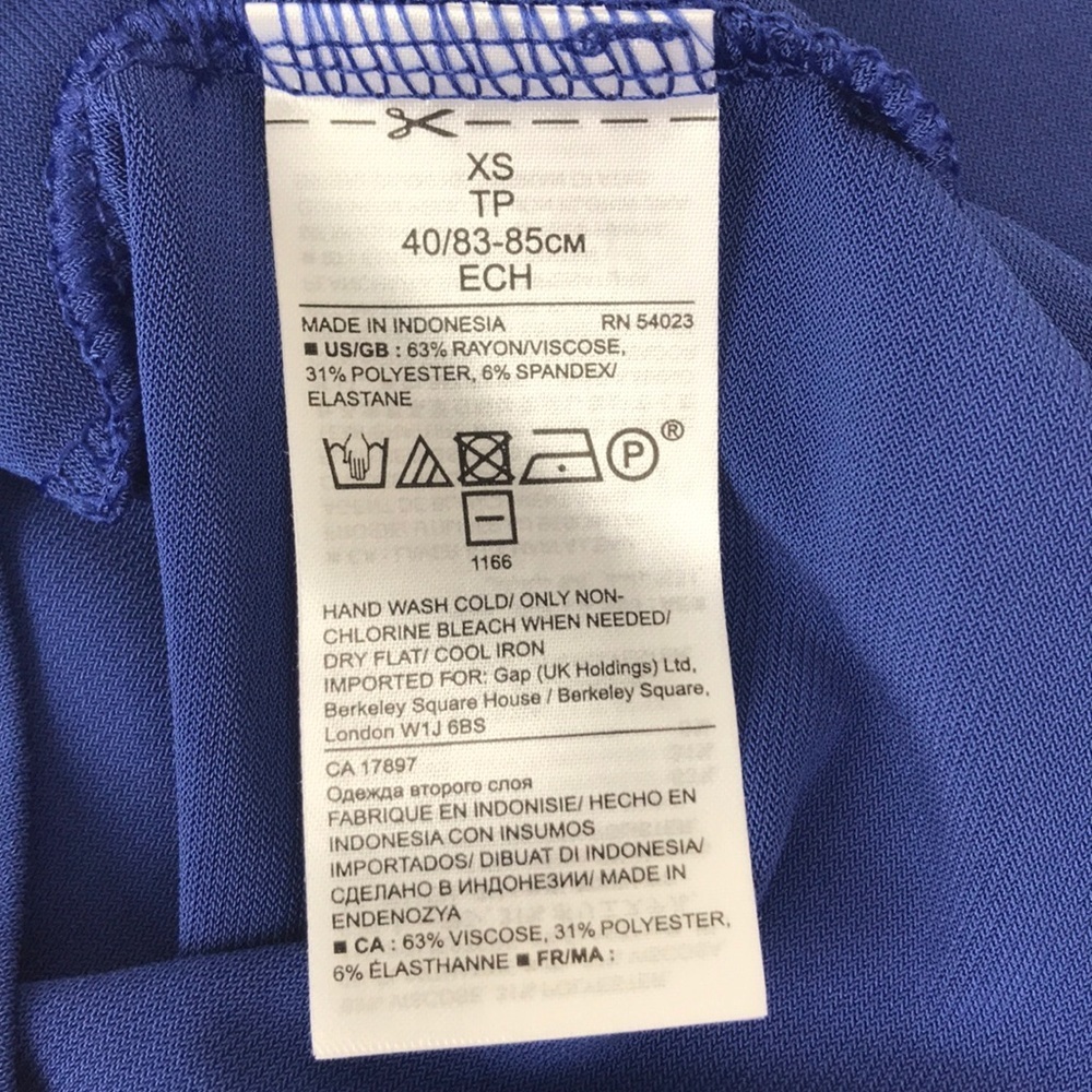 Banana Republic royal blue one shoulder blouse - Picture 3 of 7